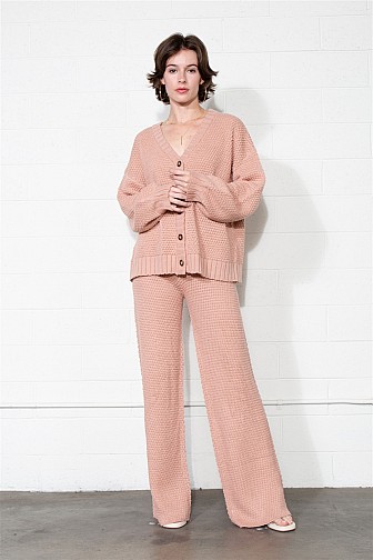 ROSEWOOD KNIT BUTTON LOUNGE SET