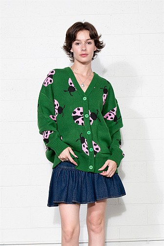 LUCKY BUG KNIT CARDIGAN