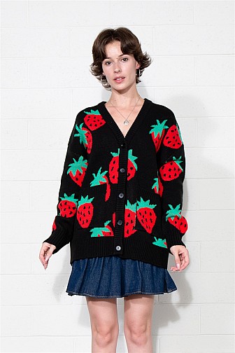 STRAWBERRY JAM OVERSIZED CARDIGAN