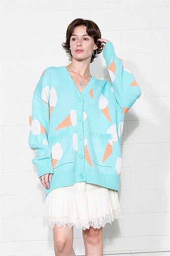 ICE CREAM POP KNIT CARDIGAN